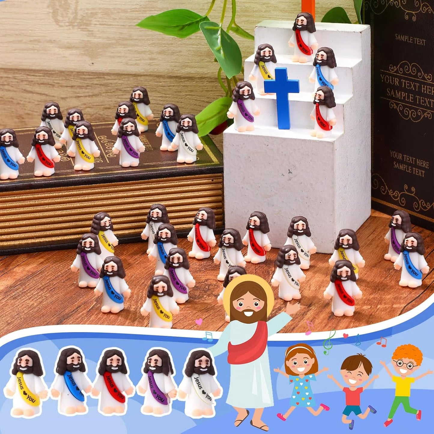 Jesus Loves You Figures ~ 10-Piece Pack for sharing love and encouragement.