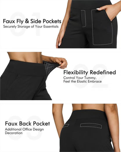 Loose High-Waist Yoga Pants ~ Flowy comfort with a polished, office-ready look.