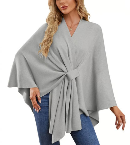 Elegant Shawl Sweater Wrap ~ Effortless layering and cloud-soft comfort all day.