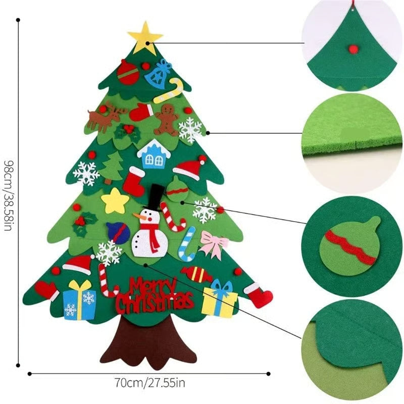 DIY Felt Christmas Tree Set ~ Because toddlers think glass balls are snacks.