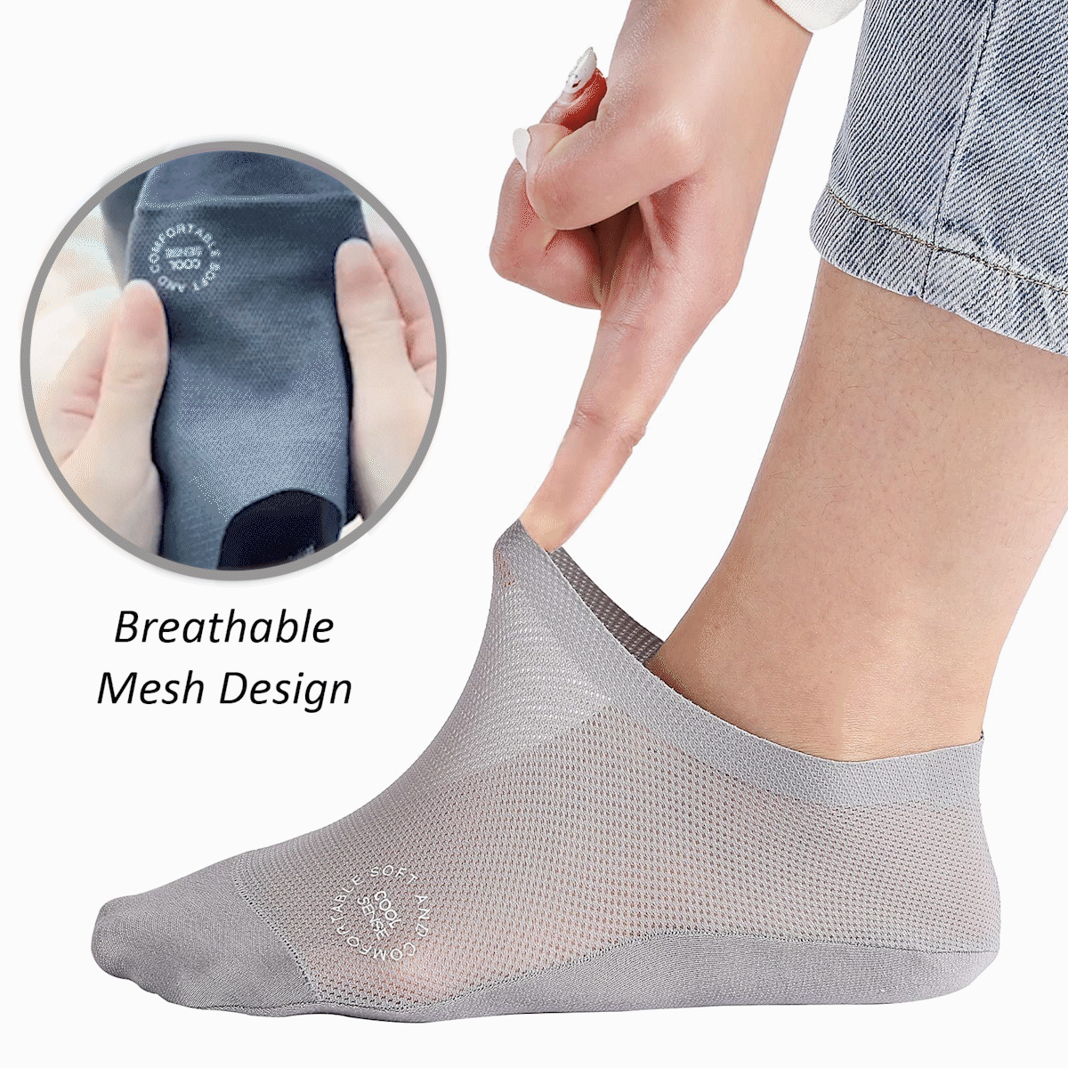 Ultra Thin No Show Cotton Socks ~ Barefoot comfort that stays hidden all day.