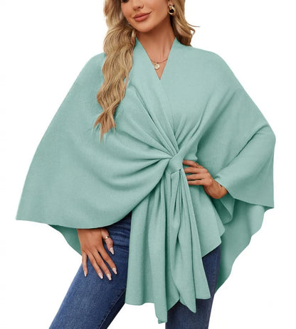 Oversized Shawl Poncho ~ Your all-season essential for chic, effortless layering.