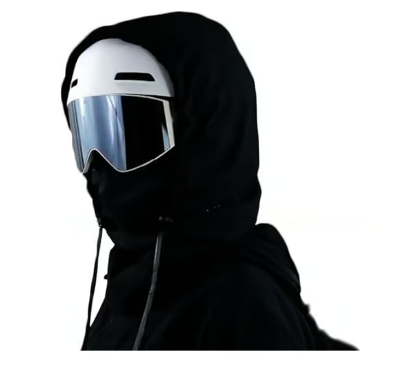 Waterproof Fleece-Lined Hood ~ Full-face protection for cold, wind, and rain.