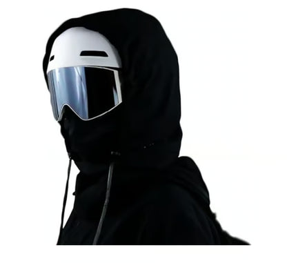 Waterproof Fleece-Lined Hood ~ Full-face protection for cold, wind, and rain.