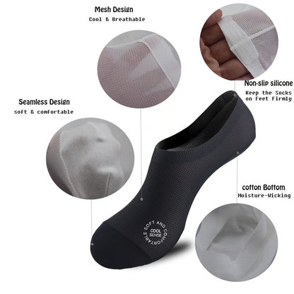 Ultra Thin No Show Cotton Socks ~ Barefoot comfort that stays hidden all day.