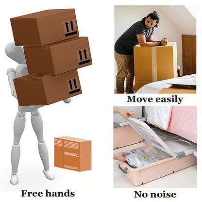 Self Adhesive Caster Wheels ~ Instant 360° mobility for furniture & storage.