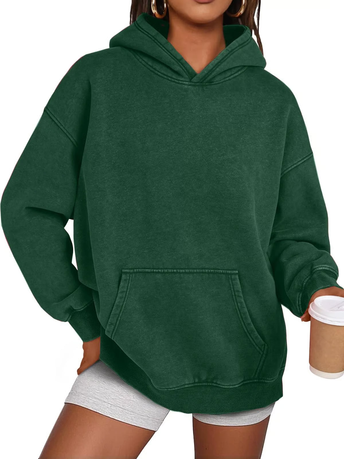 Unisex Casual Oversized Acid Wash Hoodie ~ Laid-back style with all-day comfort.