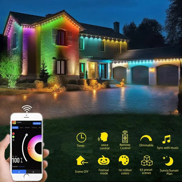 Rainbow LED Outdoor Light ~ Turn every night into a neighborhood festival.