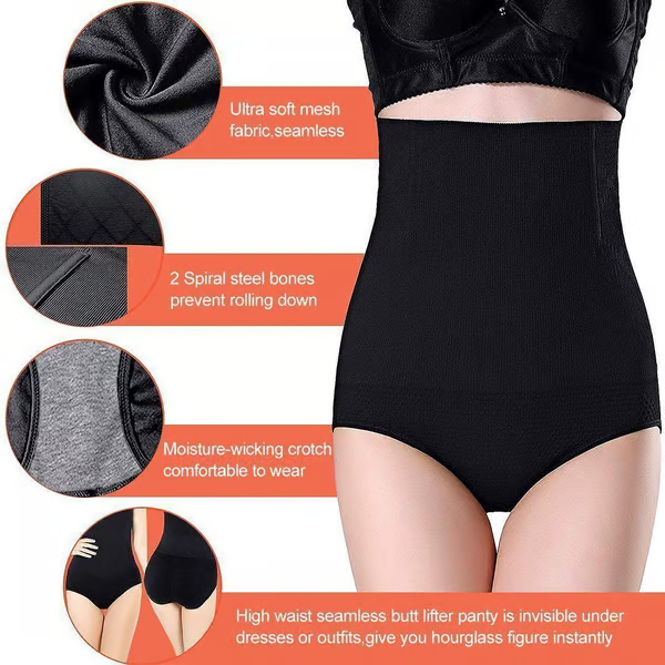 High Waist Shapewear Panties ~ Flatten your belly, lift your butt, and never roll down