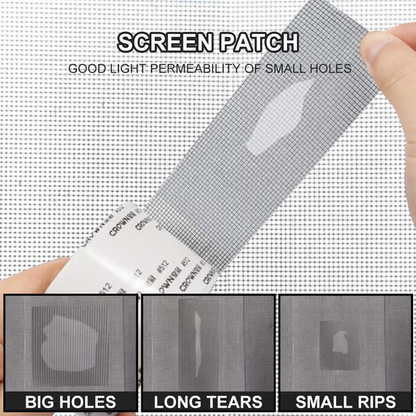 Strong Adhesive Screen Repair Tape ~ Seal rips and stop bugs in seconds.