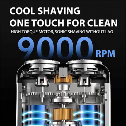Portable Dual Ring Shaver ~ Powerful grooming wherever you go.