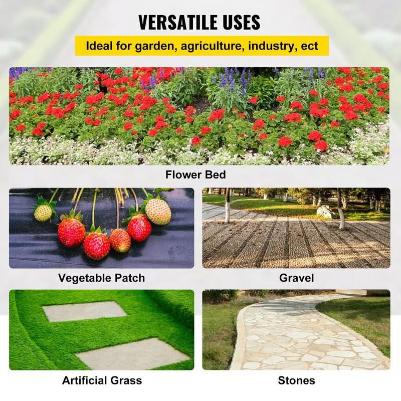 Premium Woven Weed Barrier ~ No chemicals, no mess, just results.