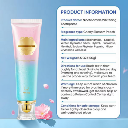 Niacinamide Whitening Toothpaste ~ Whiter teeth, zero pain, real results