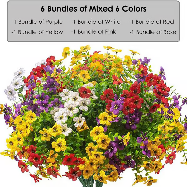 UV Resistant Lifelike Artificial Flowers ~ Brighten your garden with zero upkeep.