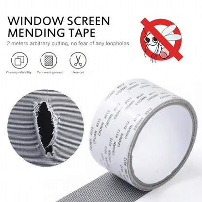 Strong Adhesive Screen Repair Tape ~ Seal rips and stop bugs in seconds.