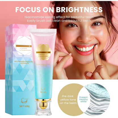 Niacinamide Whitening Toothpaste ~ Whiter teeth, zero pain, real results