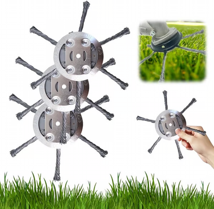 Universal Steel Wire Trimmer Head Replacement ~ Heavy-duty yard cleanup in minutes.