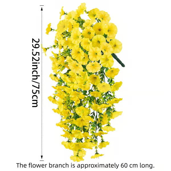 Hanging Morning Glory ~ Year-round floral charm, no watering needed.
