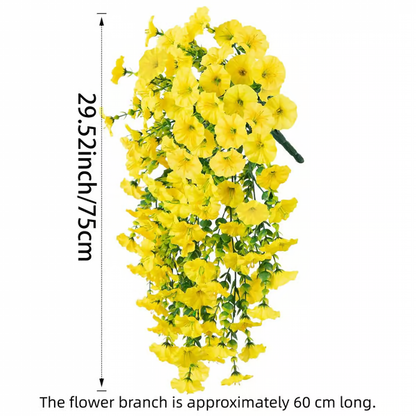 Hanging Morning Glory ~ Year-round floral charm, no watering needed.
