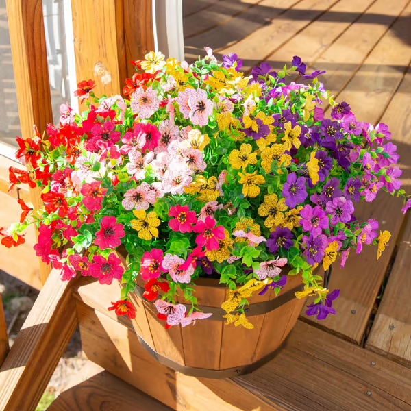 UV Resistant Lifelike Artificial Flowers ~ Brighten your garden with zero upkeep.