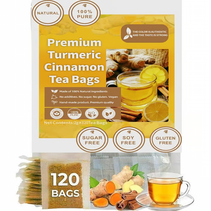 Turmeric Ginger Cinnamon Tea ~ Support digestion, calm inflammation, and relax naturally.