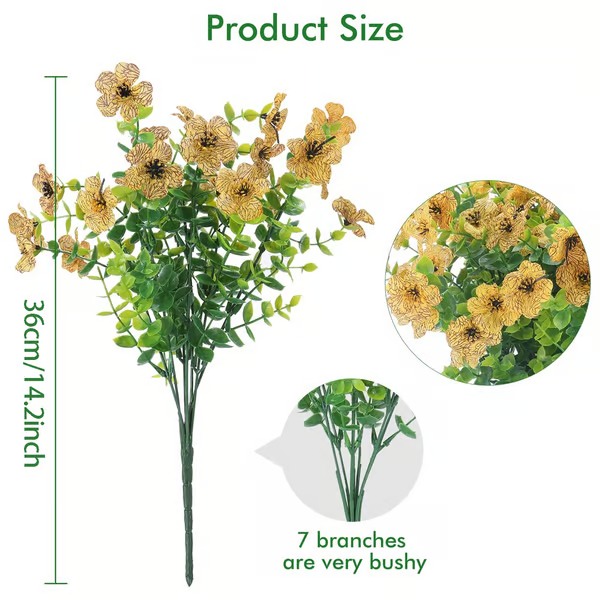 UV Resistant Lifelike Artificial Flowers ~ Brighten your garden with zero upkeep.