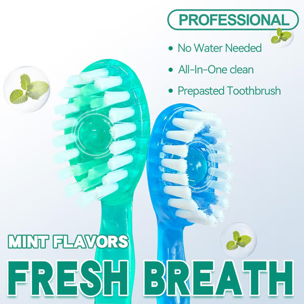 5-in-1 Oral Care Set (Pack of 26) ~ Includes Toothbrush, Paste, Floss, and More.