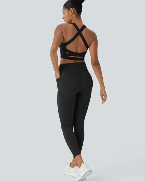 High Waisted Tummy Control Training Leggings ~ Leggings That Hide the Pooch.