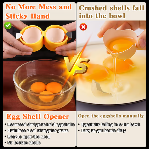 Efficient Egg Cracking Tool ~ Because You’ve Got Better Things to Do.