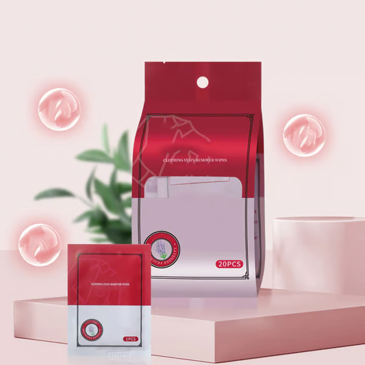 Stain Removal Wet Wipes ~ Instant clean-up for clothes, shoes & more on the go.