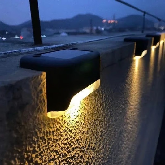 Solar Step Lights (4pcs) ~ Light up your stairs and walkways with zero effort.