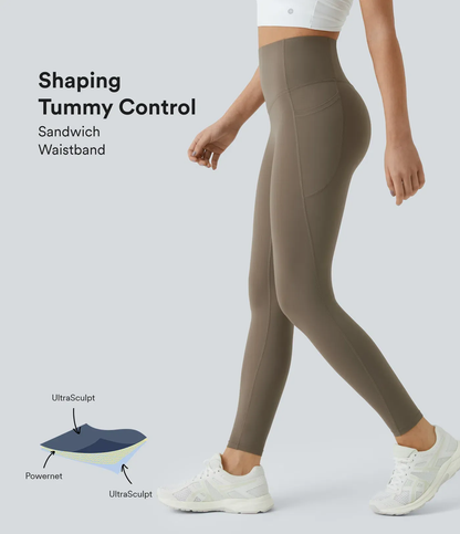 High Waisted Tummy Control Training Leggings ~ Leggings That Hide the Pooch.