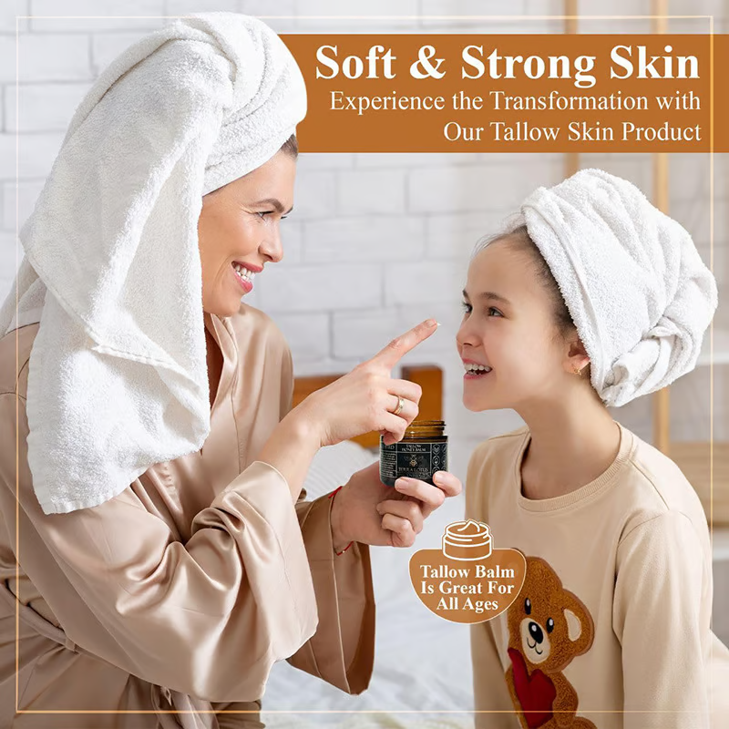 Organic Grass Fed Beef Tallow Balm ~ Deep skin nourishment from head to toe.