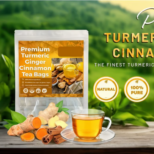Turmeric Ginger Cinnamon Tea ~ Support digestion, calm inflammation, and relax naturally.
