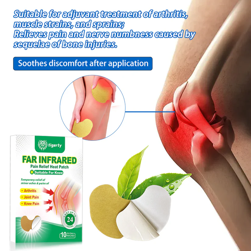 Tigerty Knee Patches ~ Targeted pain relief that lasts up to 24 hours.