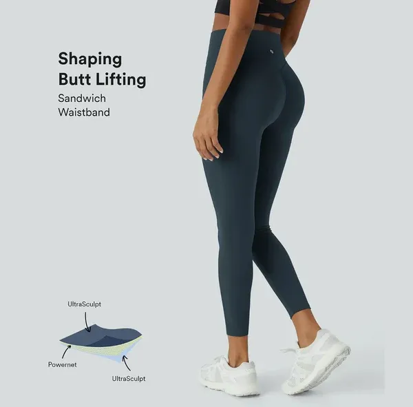 High Waisted Tummy Control Training Leggings ~ Leggings That Hide the Pooch.
