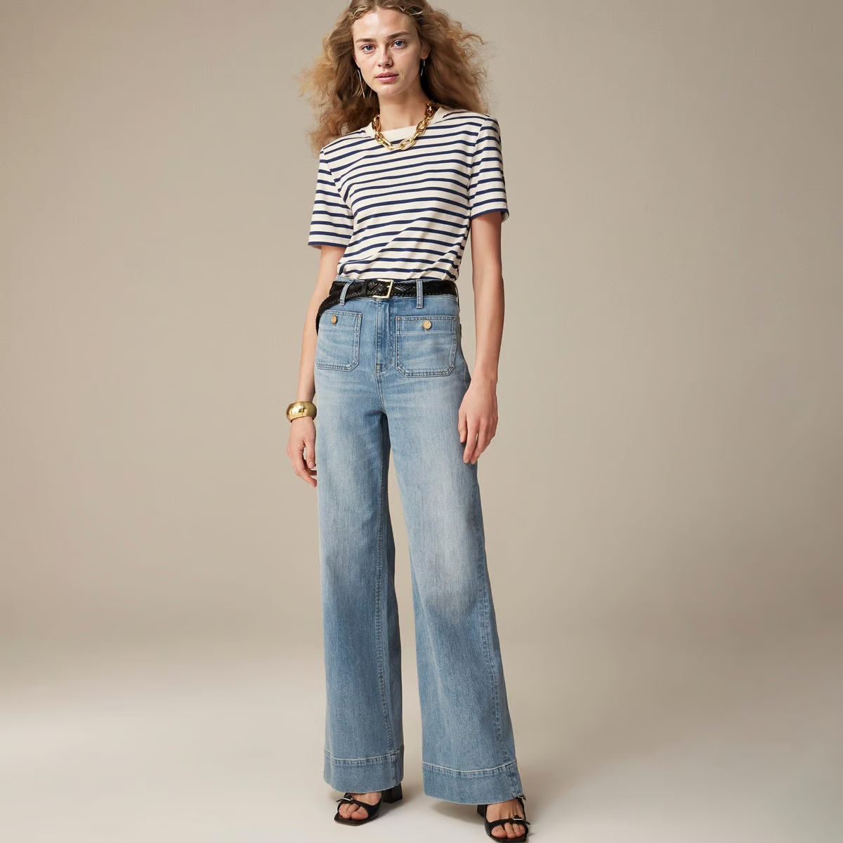 Tummy Control Sailor Wide Leg Trouser ~ Flatten your belly and fake longer legs in seconds.