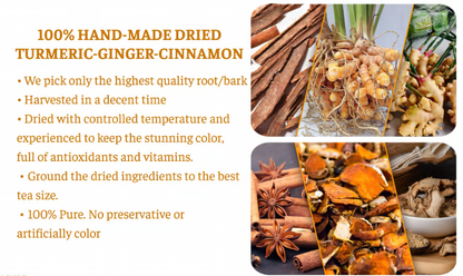 Turmeric Ginger Cinnamon Tea ~ Support digestion, calm inflammation, and relax naturally.
