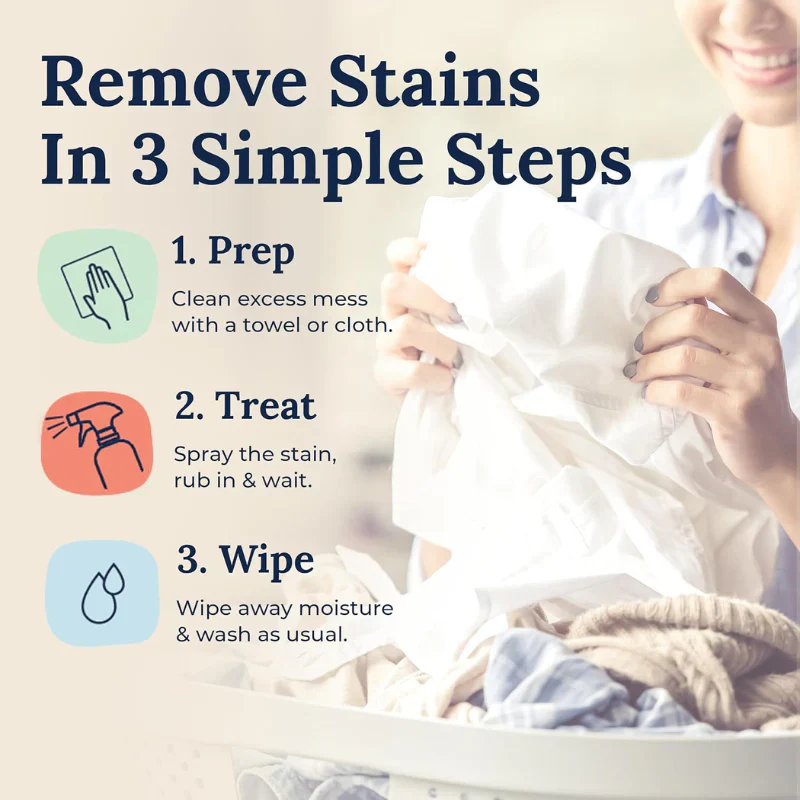 Stain Snap Spray ~ Instantly erase stains on clothes, carpets, and more.