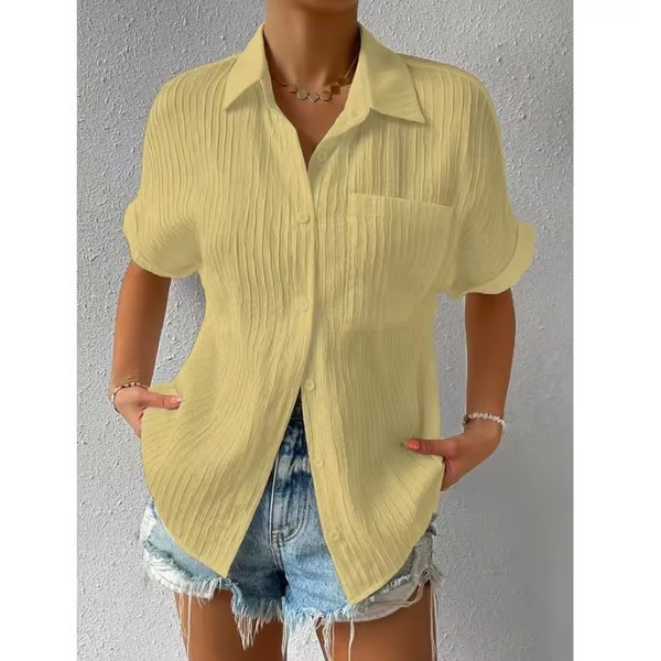 Crew Neck Lace Loose Shirt ~ The shirt that does all the work for you