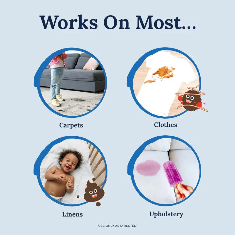 Stain Snap Spray ~ Instantly erase stains on clothes, carpets, and more.