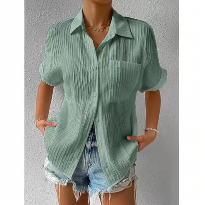 Crew Neck Lace Loose Shirt ~ The shirt that does all the work for you