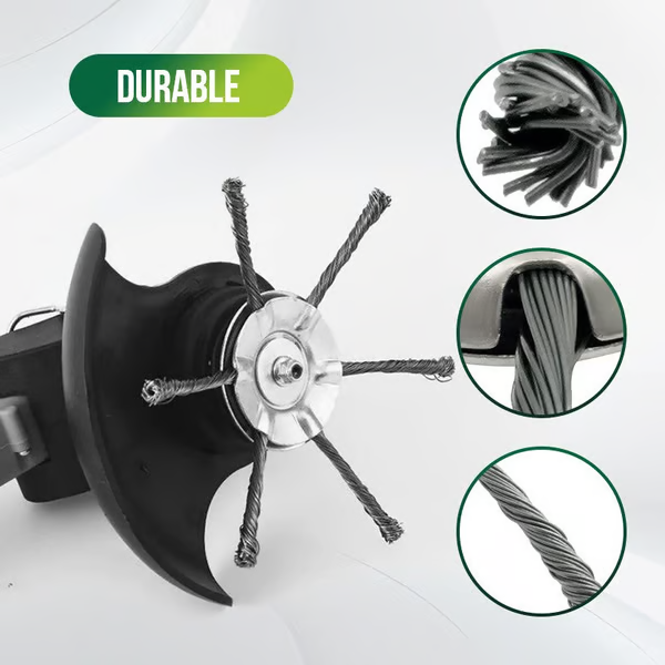 Universal Steel Wire Trimmer Head Replacement ~ Heavy-duty yard cleanup in minutes.