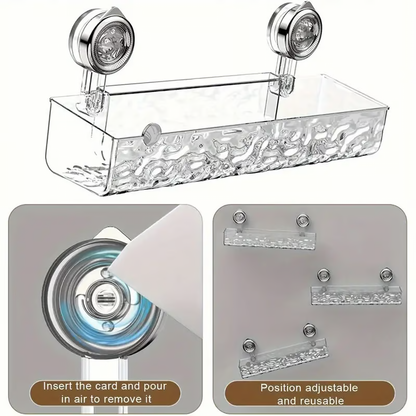 Corrugated Suction Cup Storage Holder ~ Instant storage with zero drilling or damage.