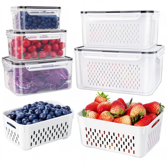 Food Storage Box With Drain Basket ~ Built for Real Kitchens