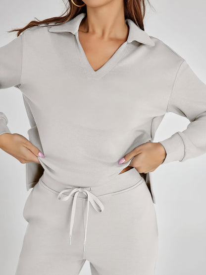 2-Piece Sweatsuit Set ~ Street-ready style with stay-home comfort.