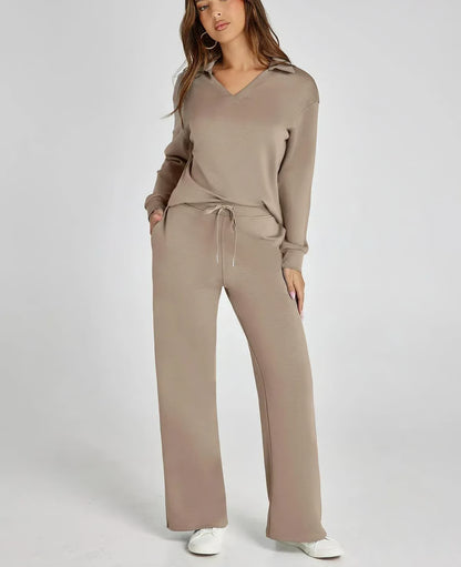 Casual Long Sleeve Sweatsuit 2-piece Sets ~ Soft, breathable, and wrinkle-free all day long.