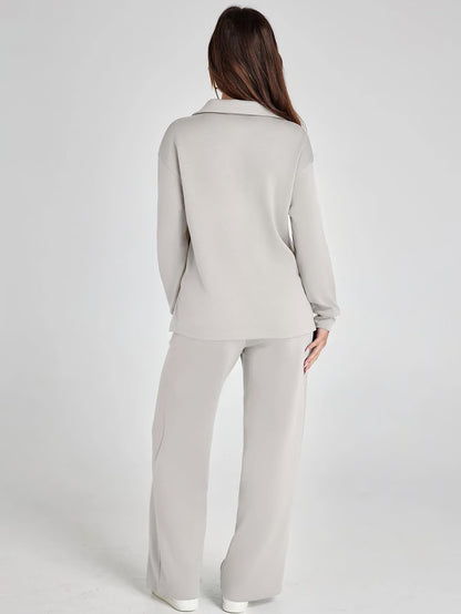 Casual Long Sleeve Sweatsuit 2-piece Sets ~ Soft, breathable, and wrinkle-free all day long.