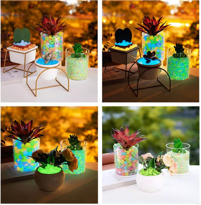 Solar Powered Glow Rocks ~ Transform pathways into a glowing nightscape.