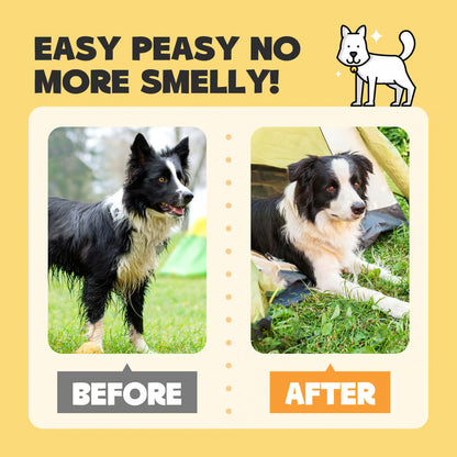 Odor-Removing Pet Glove Wipes ~ Bath-free freshness in seconds.